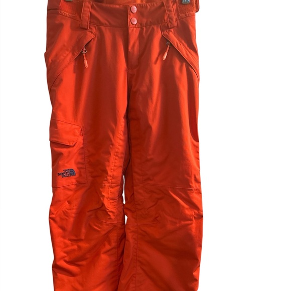 The North Face Woman’s Sz Xtra Small HyVent  Freedom Orange Ski Pants Snowboard - Picture 1 of 10